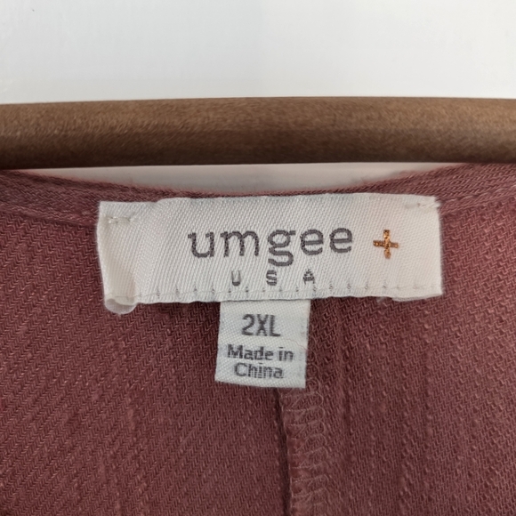 Umgee USA Linen Blend A-Line Dress – Size 2XL – Rose Clay - Picture 7 of 7